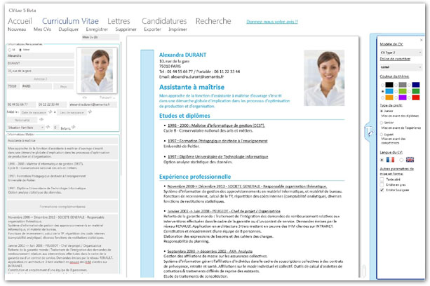 cv en ligne professionnel