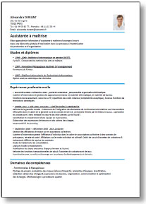 exemple cv gratuit a imprimer